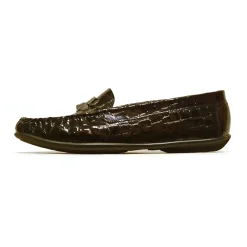 Sacapuce CABRA vernis croco noir