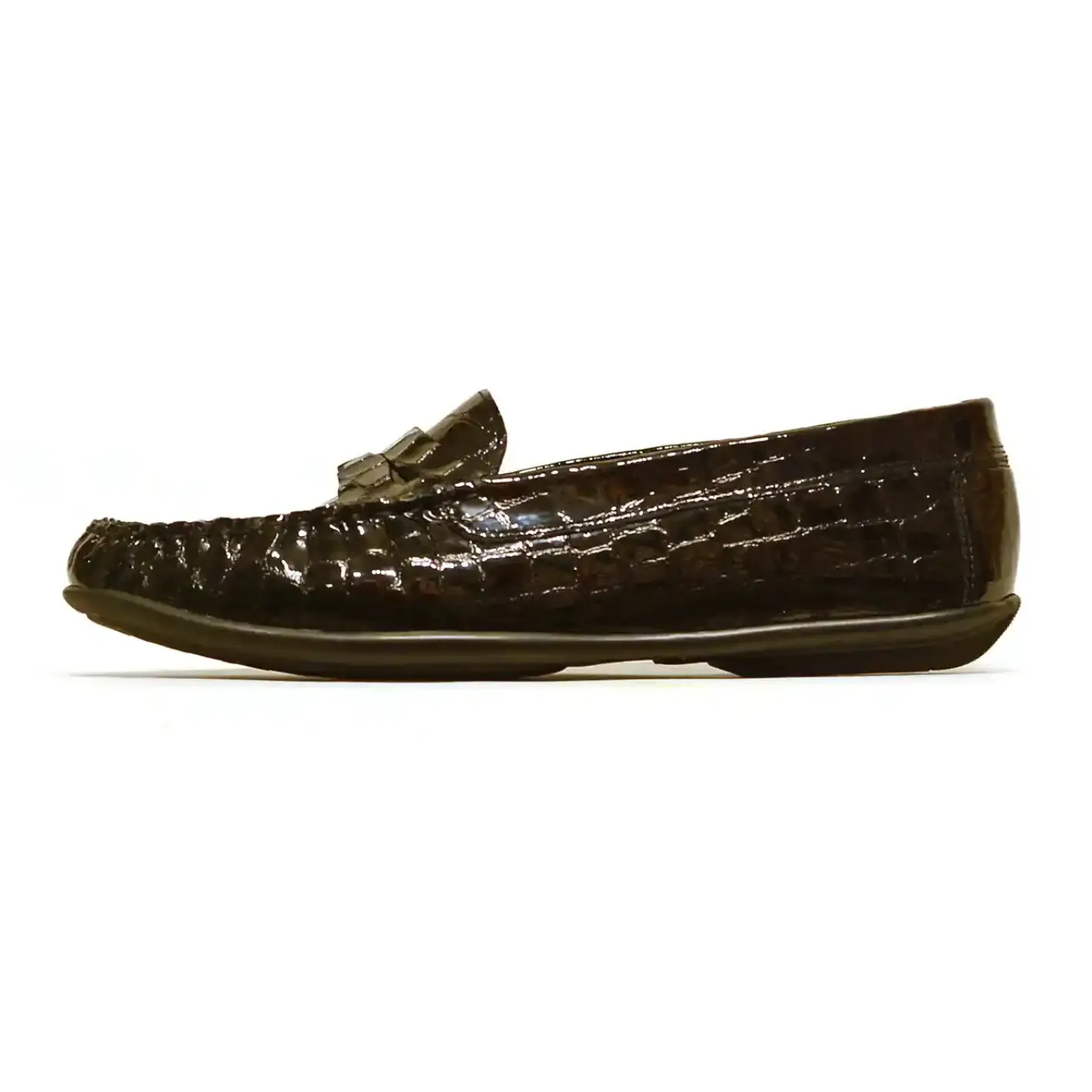 Sacapuce CABRA vernis croco noir