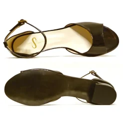 Sacapuce CLARA cuir verni noir