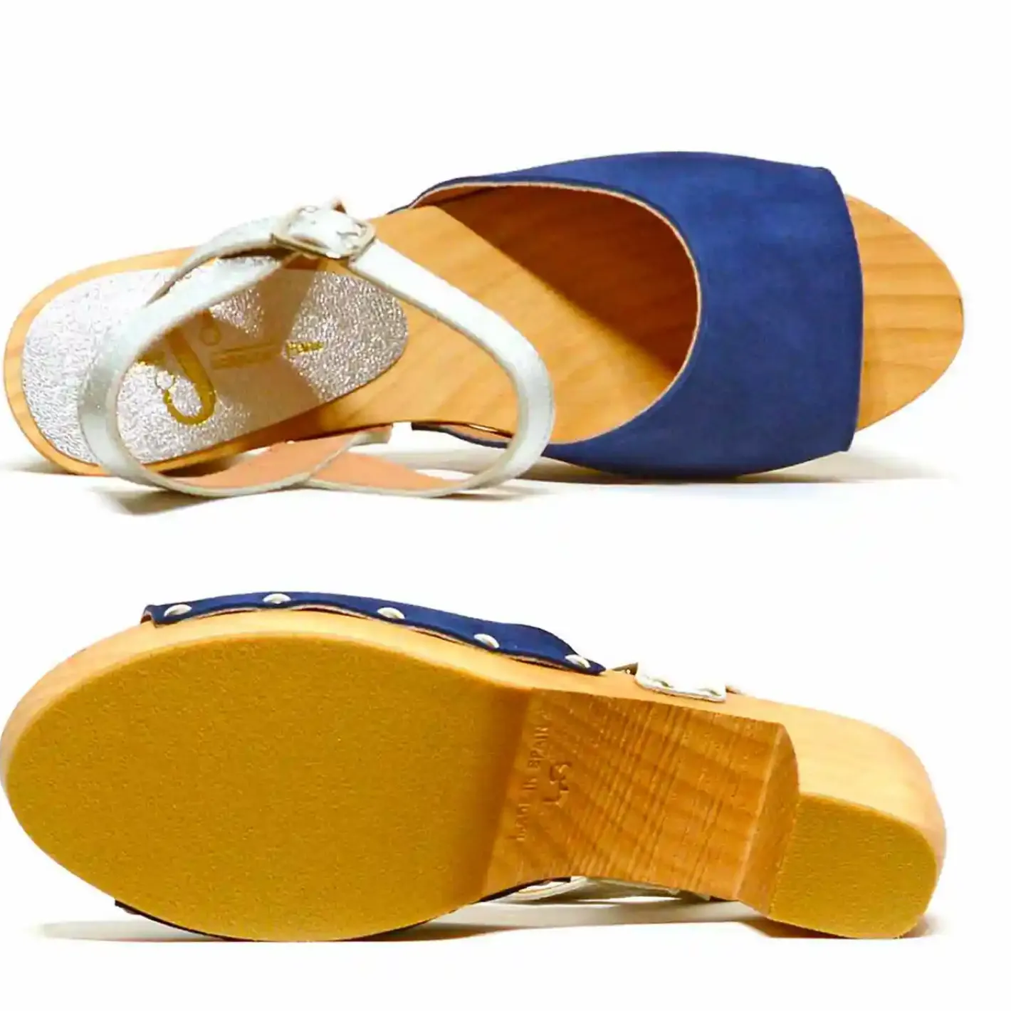 Sacapuce DANILO velours bleu argent