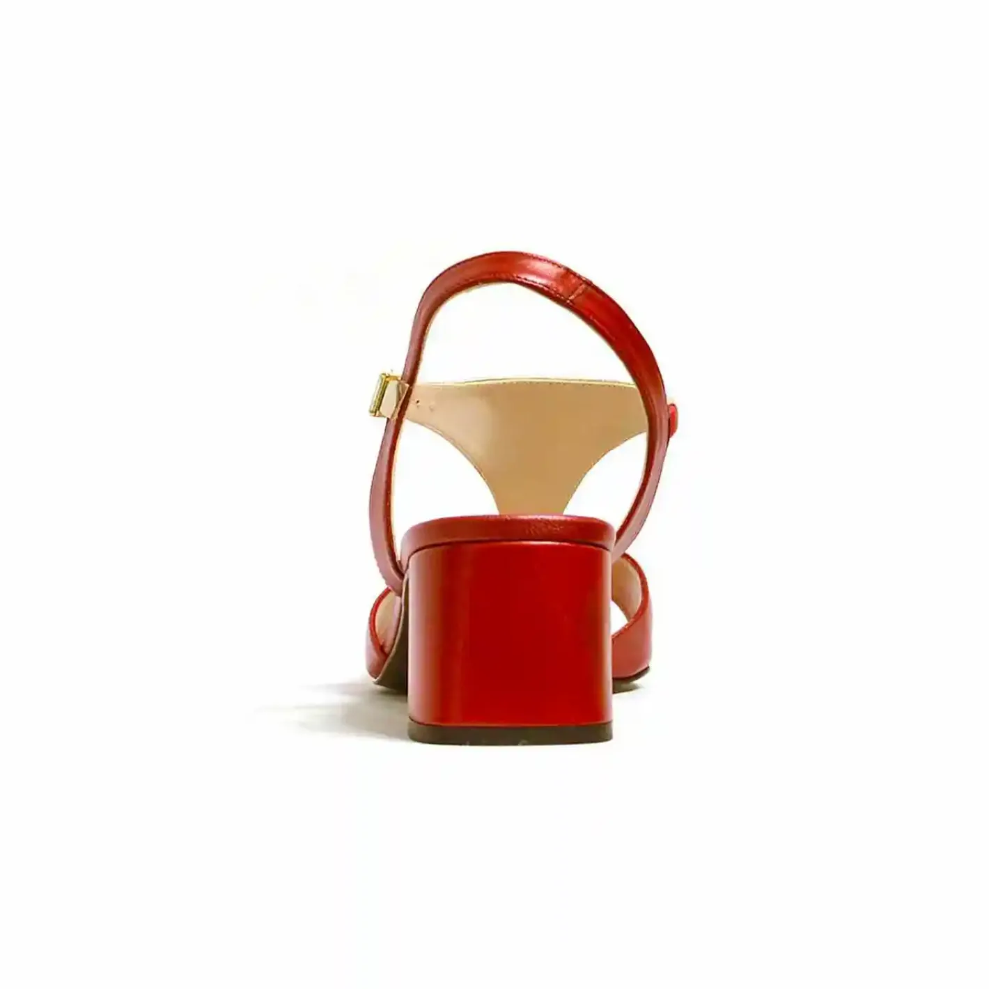 Sacapuce FABIAN cuir rouge platine