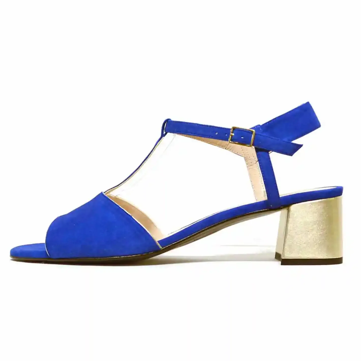 Sacapuce FELICIA cuir velours bleu