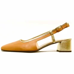 Sacapuce KATE cuir camel platine