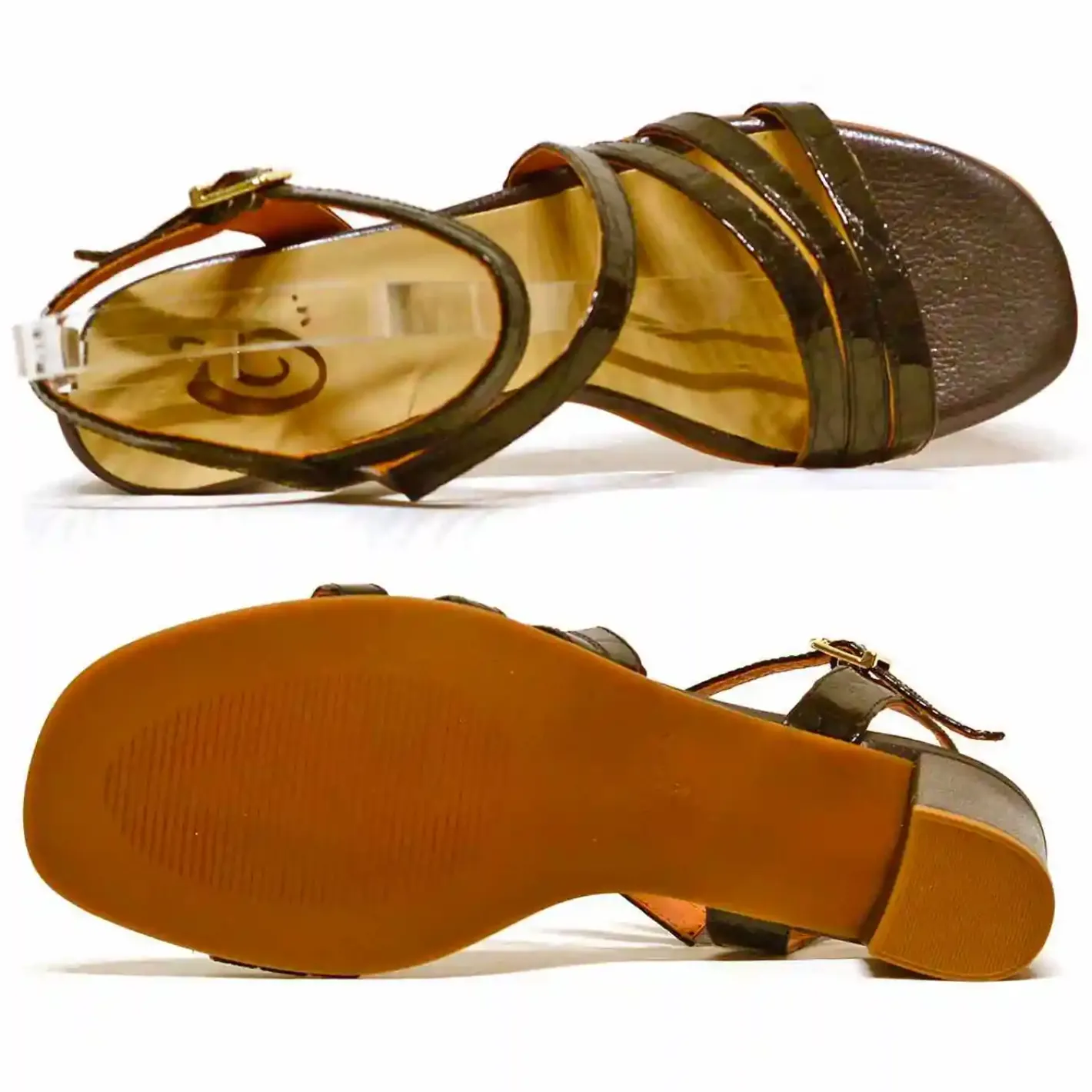 Sacapuce MALIBU croco verni gris foncé