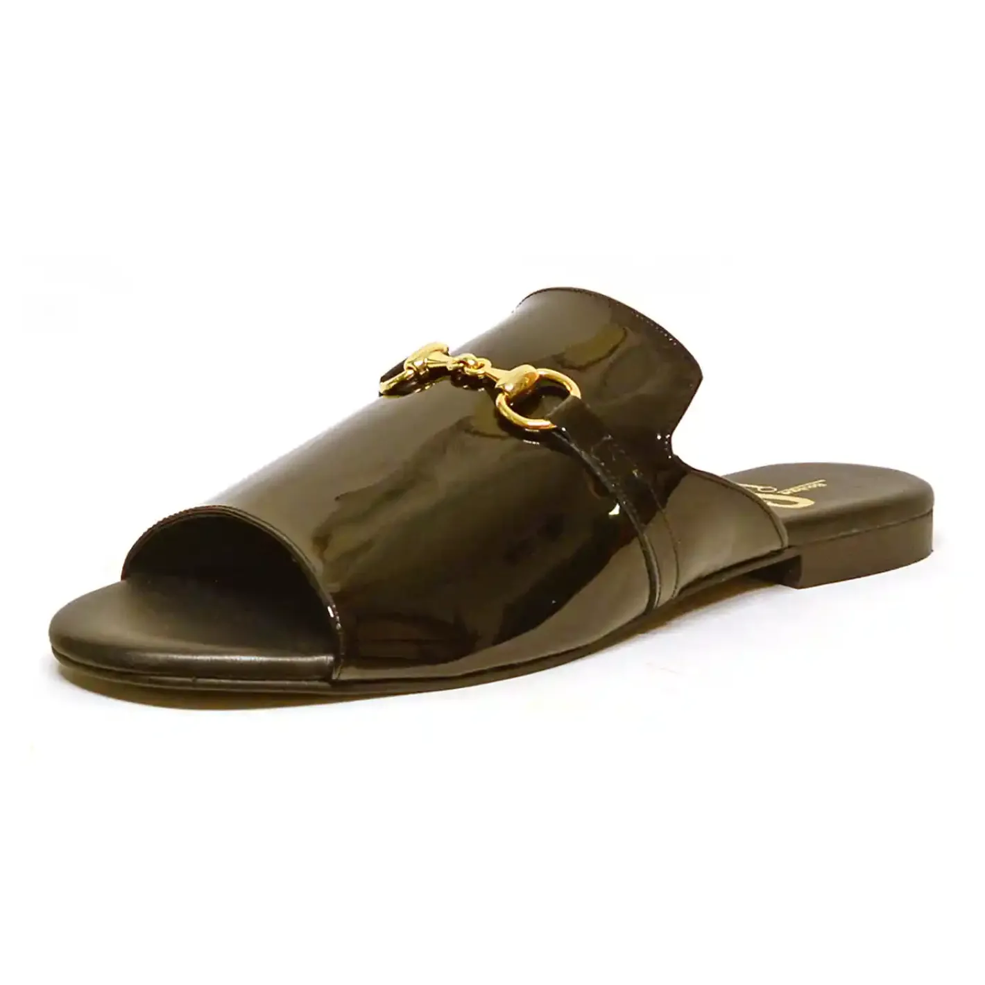 Sacapuce MALIKA cuir verni noir