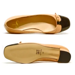 Sacapuce MARIA camel vernis noir