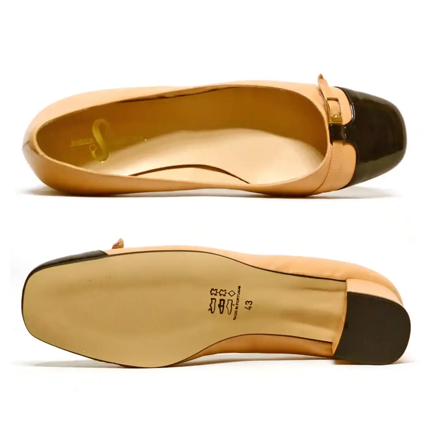 Sacapuce MARIA camel vernis noir