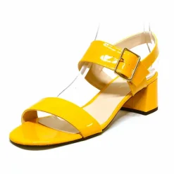 Sacapuce MELISSA cuir verni jaune ocre
