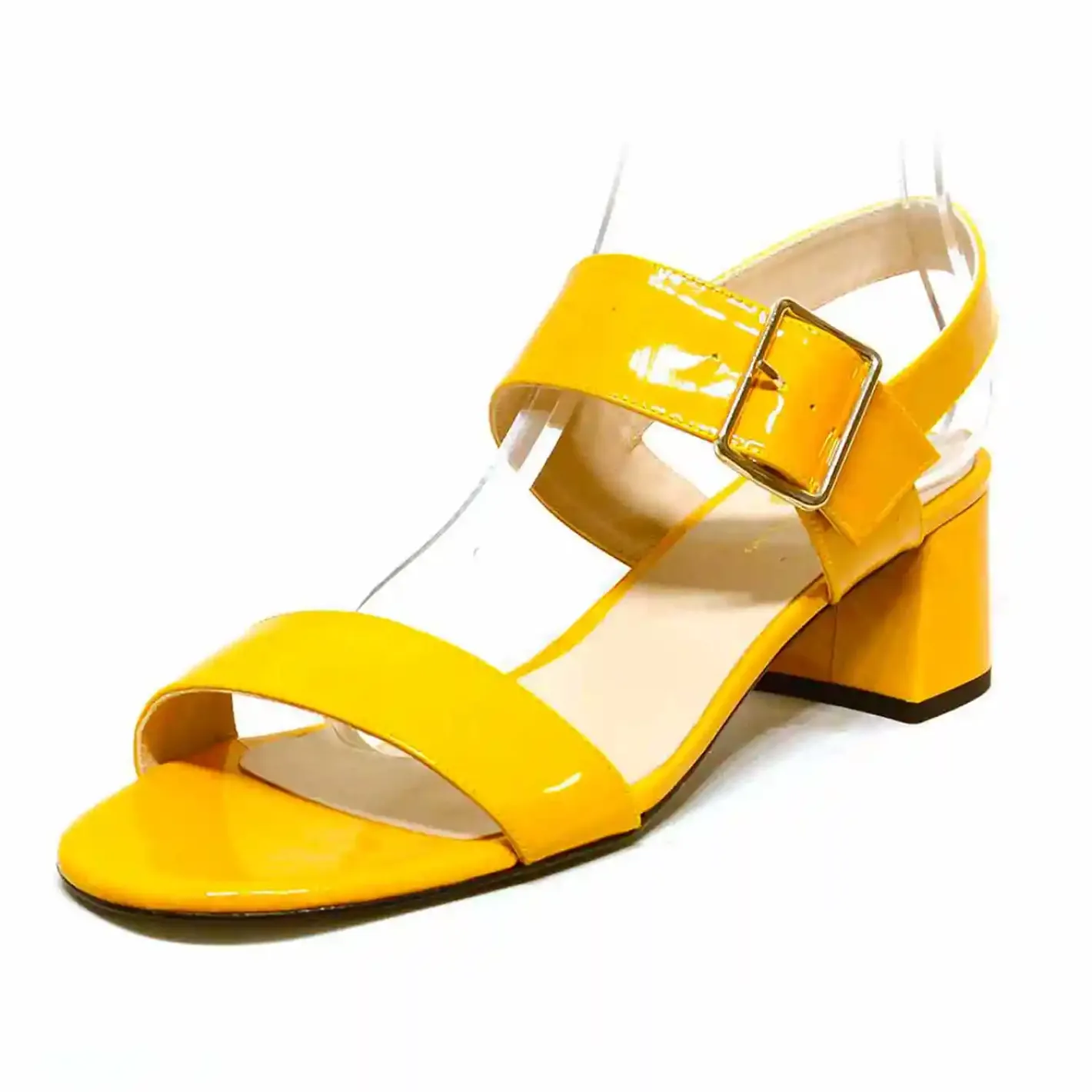 Sacapuce MELISSA cuir verni jaune ocre