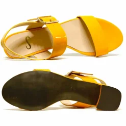 Sacapuce MELISSA cuir verni jaune ocre