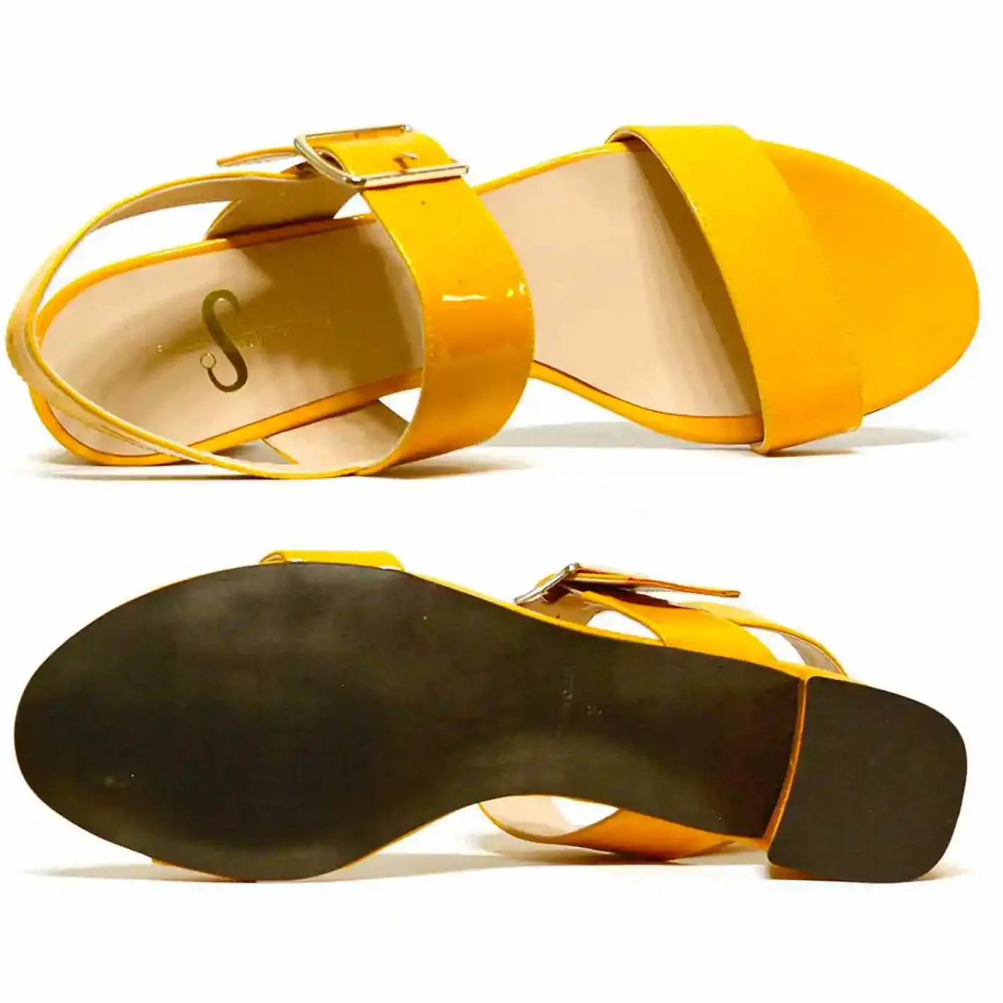 Sacapuce MELISSA cuir verni jaune ocre