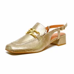Sacapuce MICHA cuir serpent doré