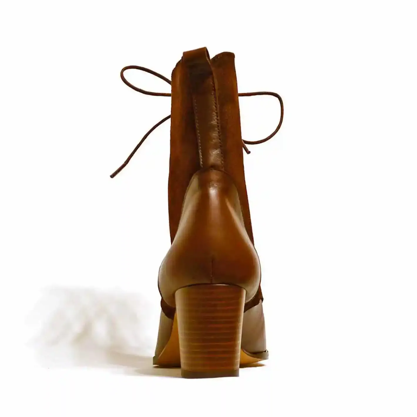 Sacapuce OFELIA cuir velours marron