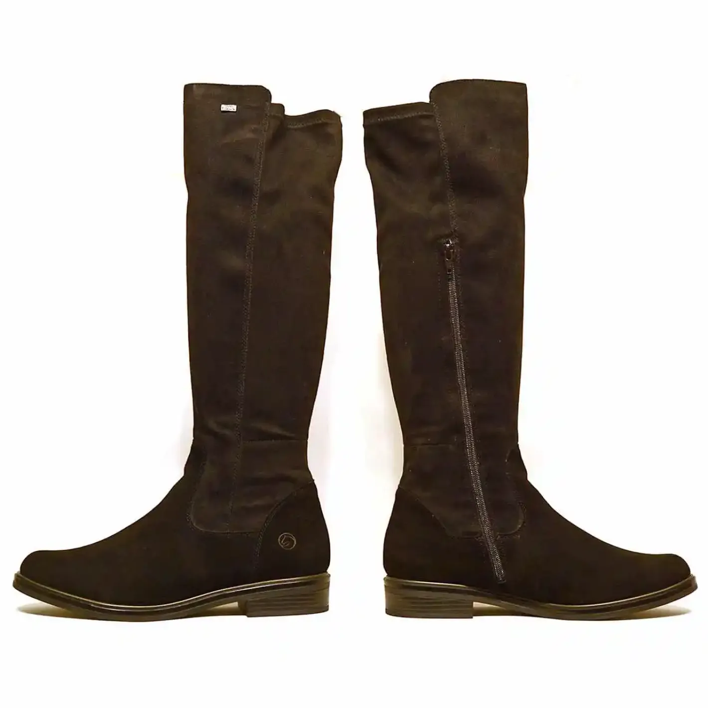 Sacapuce SHANONE cuir velours et stretch noir