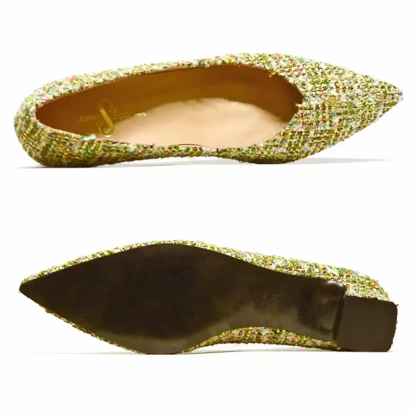 Sacapuce TANIA textile vert or