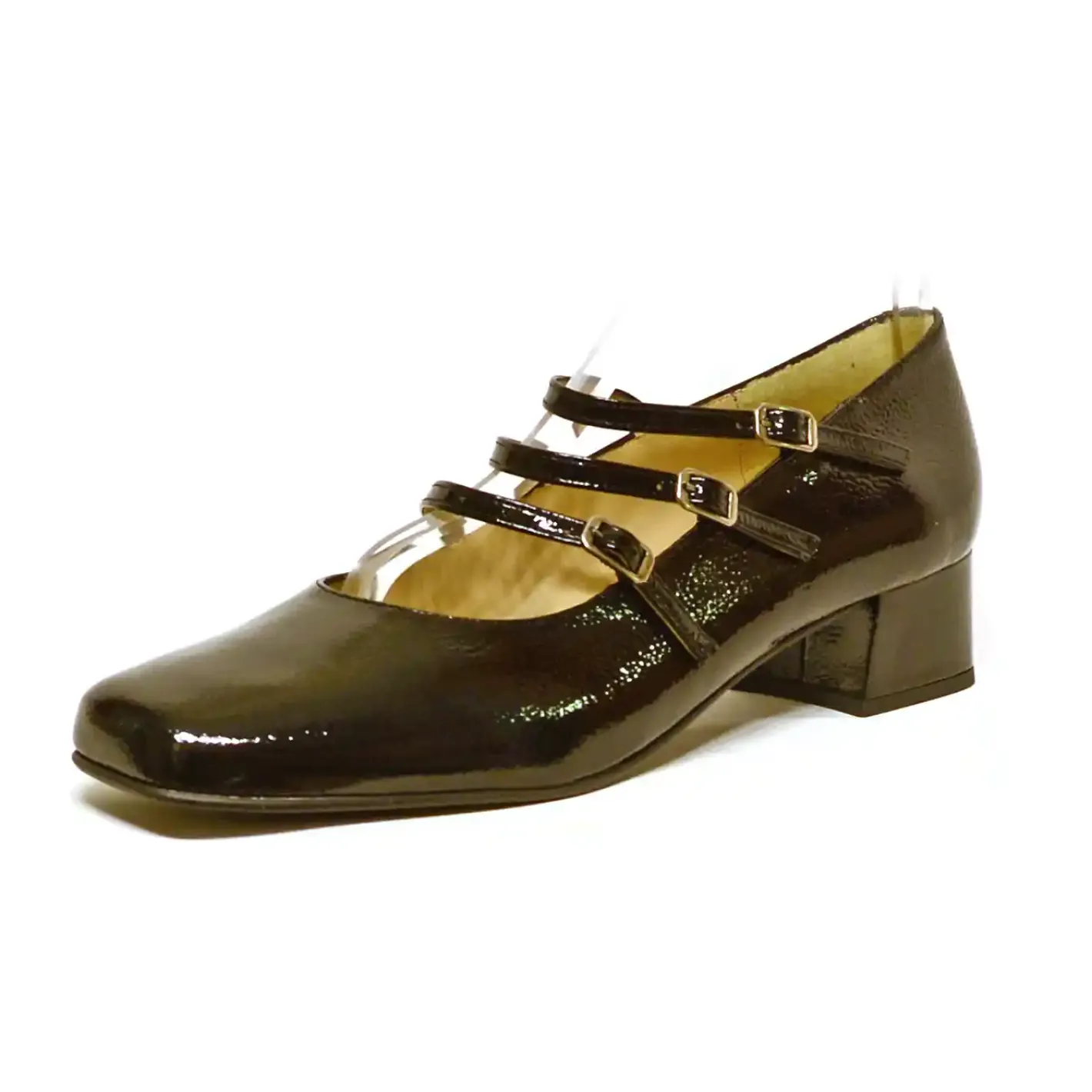 Sacapuce TEANO cuir verni noir