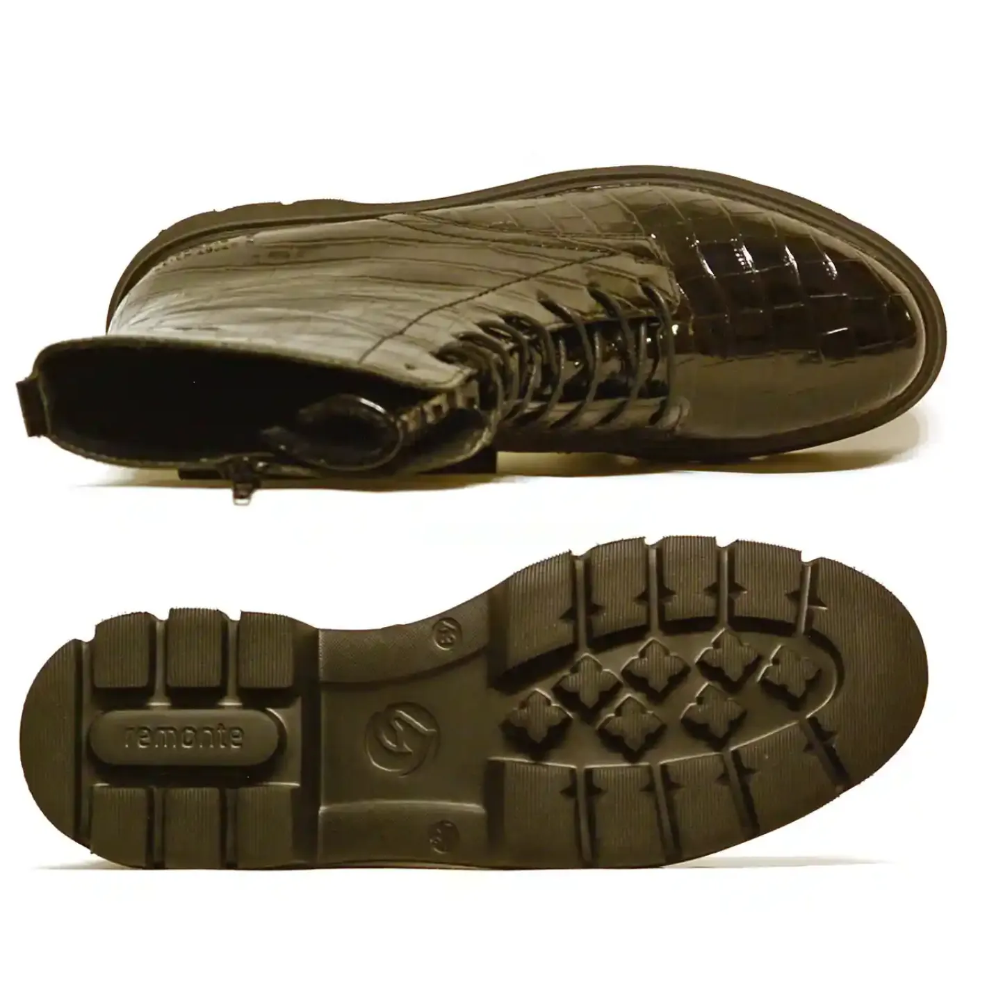 Sacapuce UPPSALA vernis croco noir